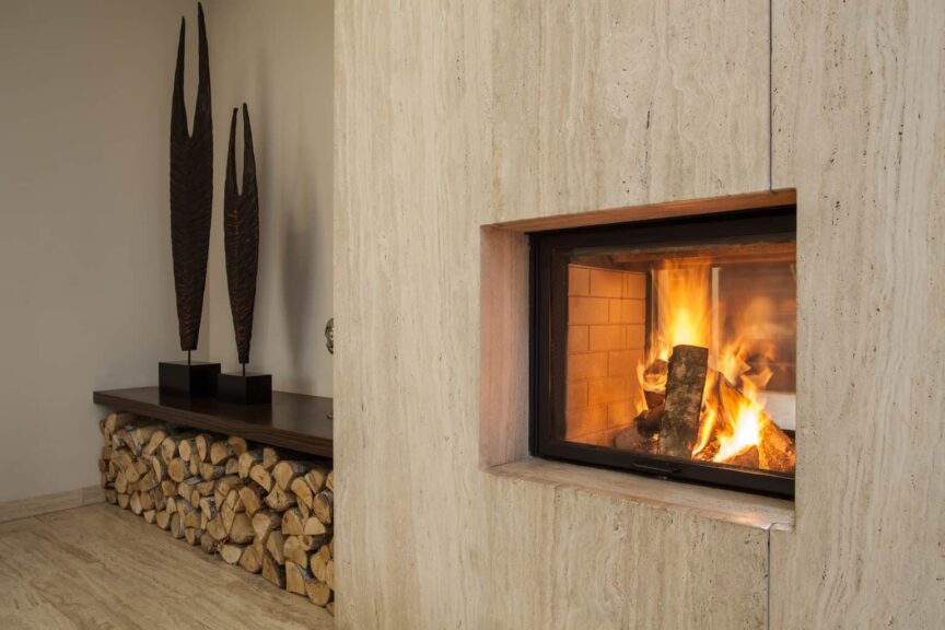 Wood Burining Fireplace