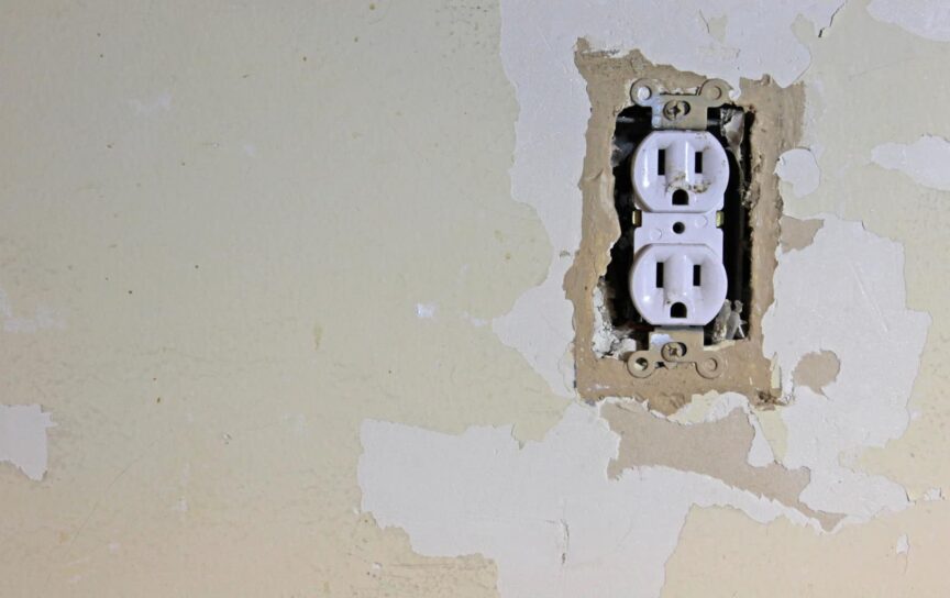 Demolish Wall With Electrical Outlet