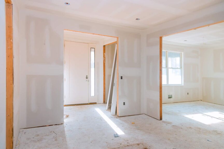 Drywall at Floor Level