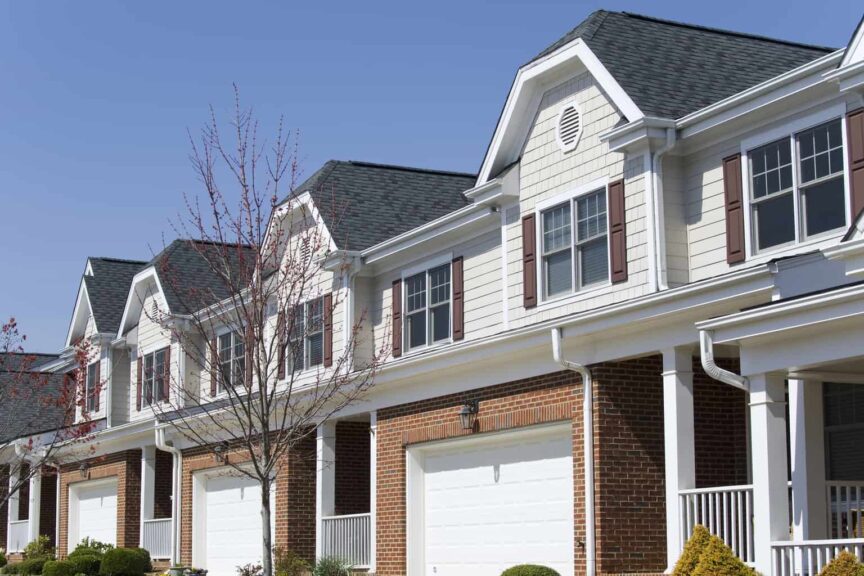 Rain Gutters in Townhouse