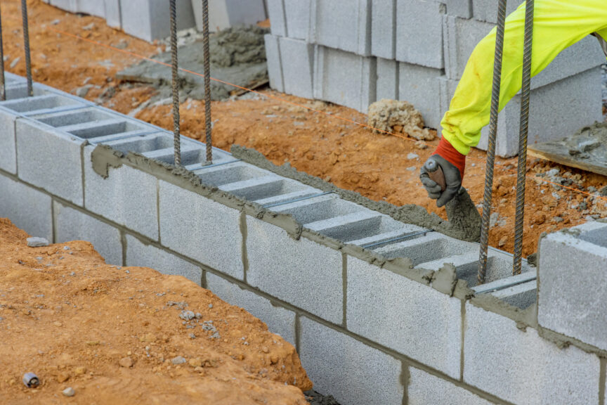 Concrete Block Wall Construction
